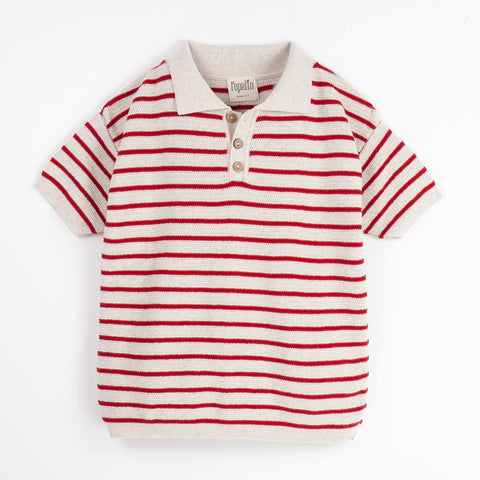 Popelin Red Striped Knitted Jersey