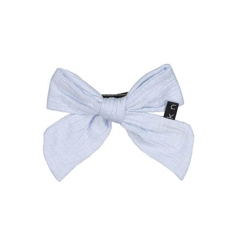 Knot Hairbands Vintage Tee Bow Clip // Blue