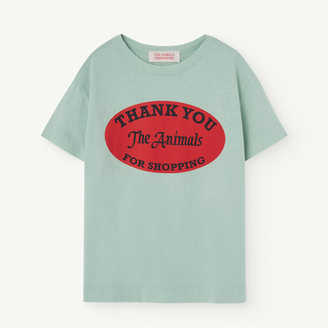 The Animals Observatory Rooster Kids T-Shirt Turquoise