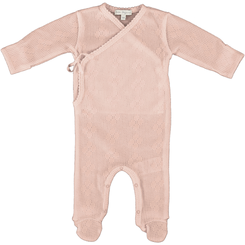 Bebe Organic Blooms Wrap Overall Dusty Rose