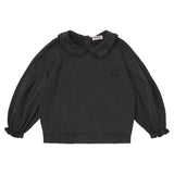 Tocoto Vintage Bobo Collar Sweatshirt Dark Grey