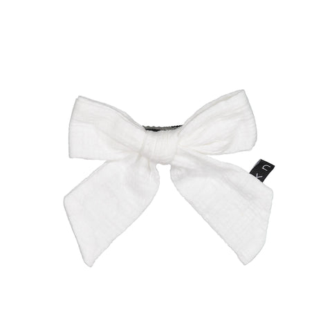 Knot Hairbands Vintage Tee Bow Clip // White