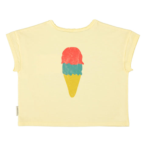 Piupiuchick T'Shirt Light Yellow W/ "Beach Bar" Print