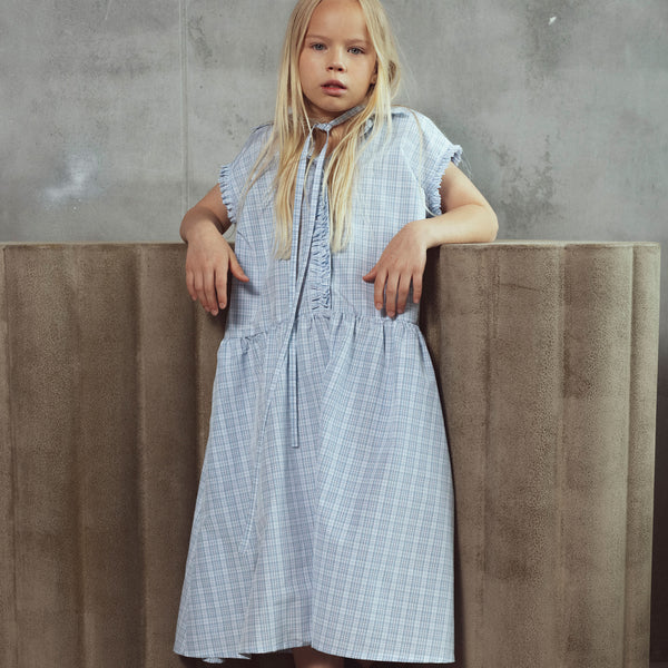 Unlabel Ada Dress Baby Blue Checks