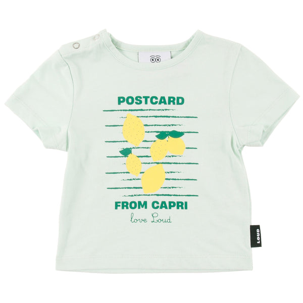 Loud Apparel Postcard Baby T-Shirt Regular Fit Jade/Lemons Print