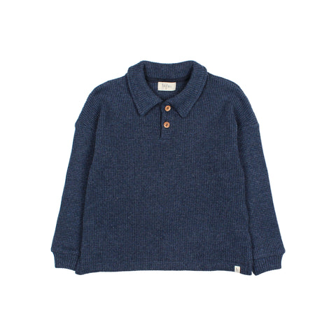 Buho Waffle Polo Navy