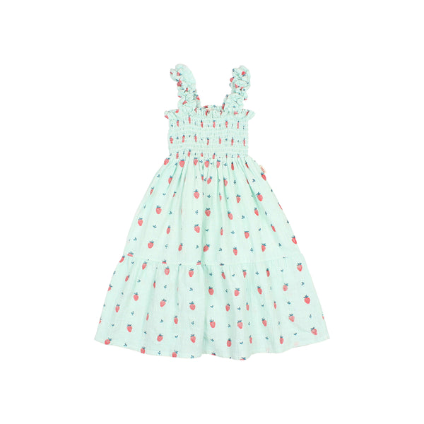 Buho Strawberry Dress Aqua