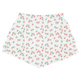 Piupiuchick Shorts Ecru W/ Red Flowers Allover