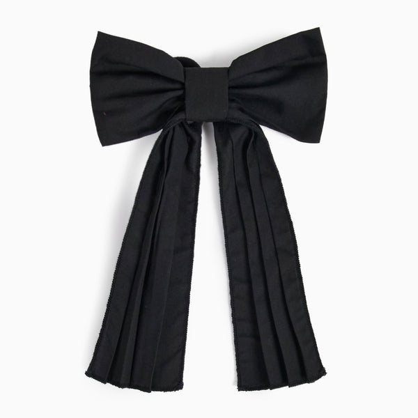 Wolf & Rita Girl Hair Bow Alda Woven Ash