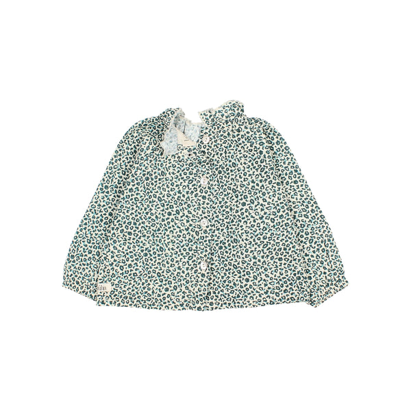 Buho BB Speckle Blouse Alpine Green