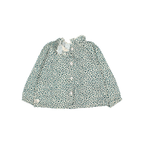 Buho BB Speckle Blouse Alpine Green