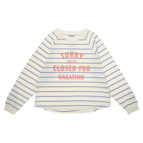 Tocoto Vintage "Sorry We´Re Closed For Vacation" Striped Blue