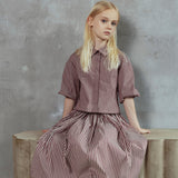 Unlabel Liv Shirt Ruby/Milk Stripes