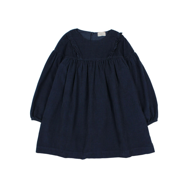 Buho Soft Velour Dress Navy