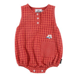 Loud Apparel Jackie Baby Romper Relaxed Fit Red Check
