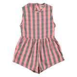 Piupiuchick Short Jumpsuit Pink Checkered