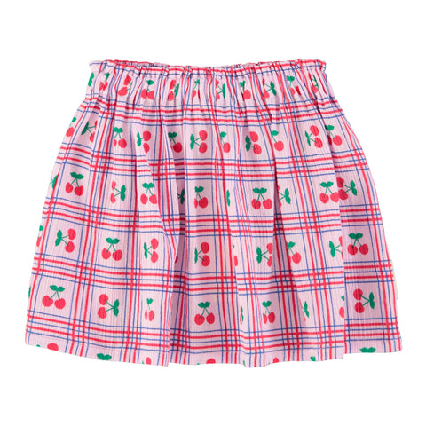 Piupiuchick Short Skirt Lilac W/ Cherries Allover