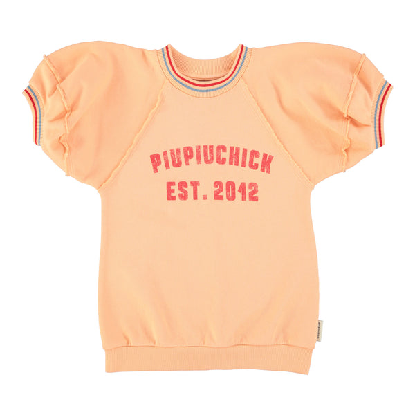Piupiuchick Sweatshirt Dress Peach "Piupiuchick" Print