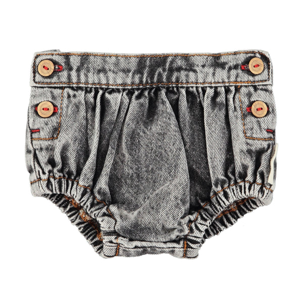 Piupiuchick Baby Shorties Washed Black Denim