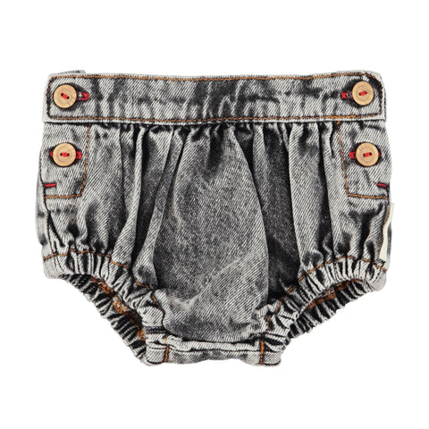 Piupiuchick Baby Shorties Washed Black Denim