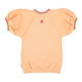 Piupiuchick Knee-Lenght Sweatshirt Dress Peach "Piupiuchick" Print