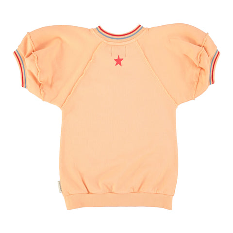 Piupiuchick Sweatshirt Dress Peach "Piupiuchick" Print