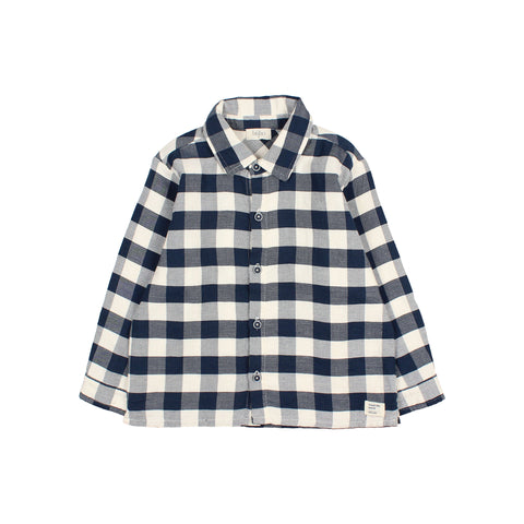 Buho Gingham Shirt Navy
