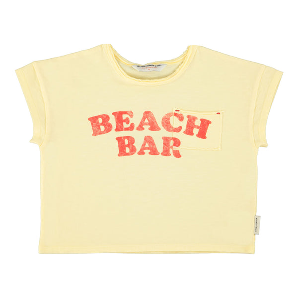 Piupiuchick T'Shirt Light Yellow W/ "Beach Bar" Print