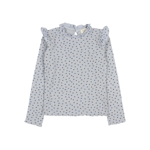 Buho Fall Rib T-Shirt Soft Blue