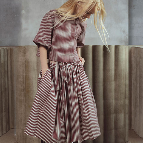 Unlabel Lucy Skirt Ruby/Milk Stripes