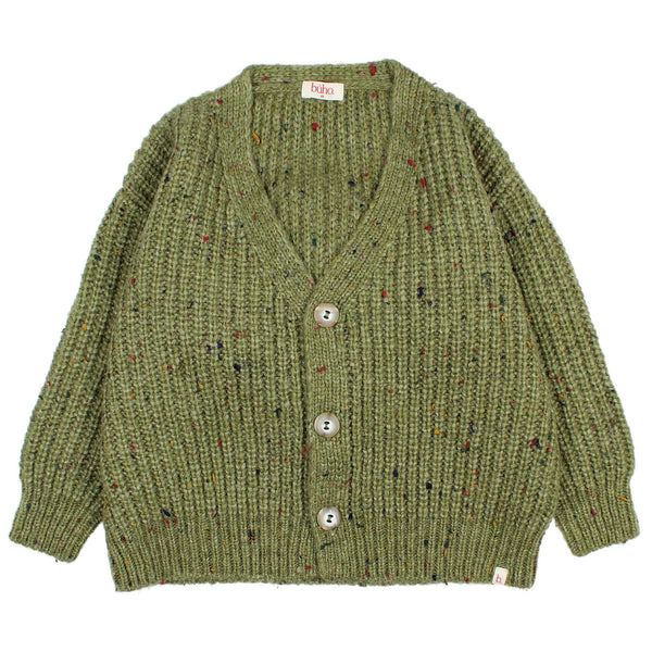 Buho Botonato Cardigan Green Tea