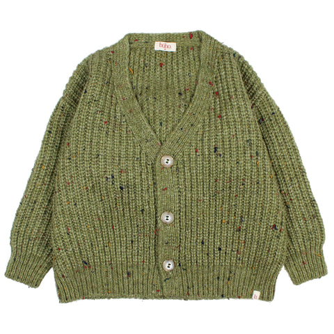 Buho Botonato Cardigan Green Tea