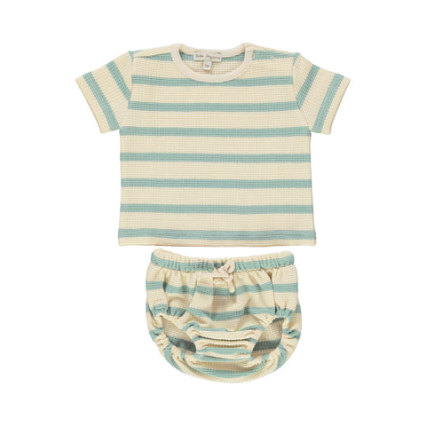 Bebe Organic Arthur Baby Set Aquamarine Stripe