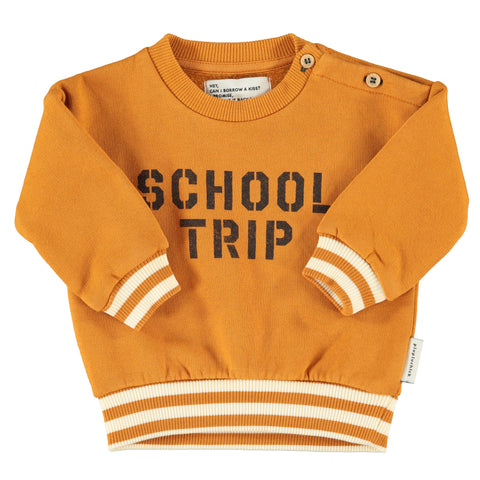 Piupiuchick Sweatshirt | Camel W/ "School Trip" Print
