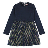 Buho Cottage Combi Dress Navy