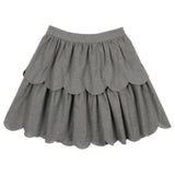 Coco Blanc Scalloped Skirt Light Grey