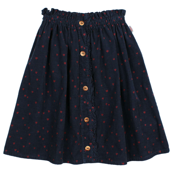 Buho Mini Cuore Skirt  Navy