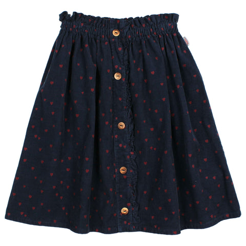 Buho Mini Cuore Skirt  Navy