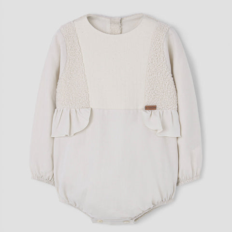 Popelin romper off-white with side panels