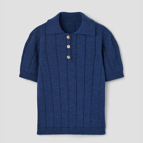 Popelin Navy Blue Polo Shirt