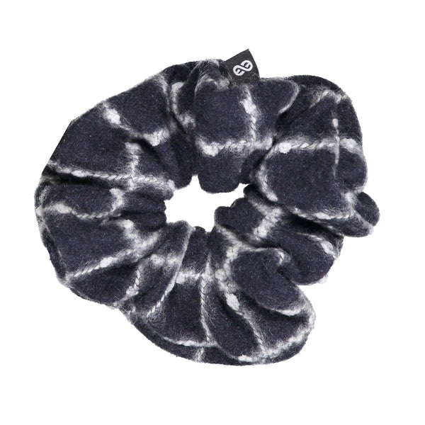 Knot Hairbands Plaid Scrunchie // Navy