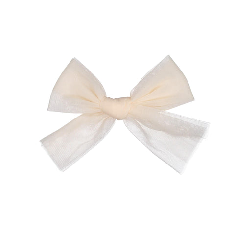 Knot Hairbands Tulle Bow Clip // Crème