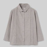 Popelin shirt grey herringbone with casing || 22.3