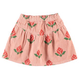 Piupiuchick Short Skirt | Pink W/ Big Flowers