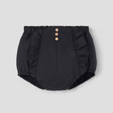 Popelin Black High Waist Flat Front Culotte