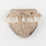 Popelin Sand Organic Culotte With Double Frill