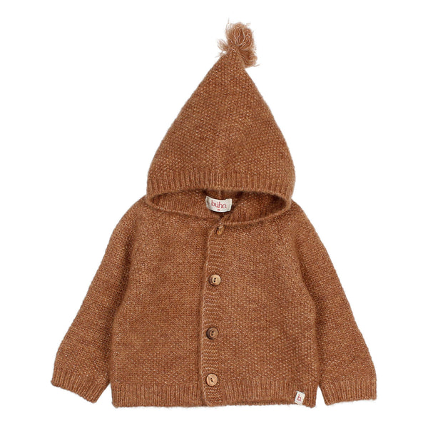 Buho BB Hood Cardigan Cookie by Búho Barcelona