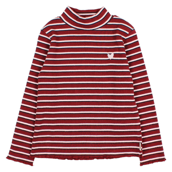 Buho Fancy Stripes T-Shirt Pomegranate