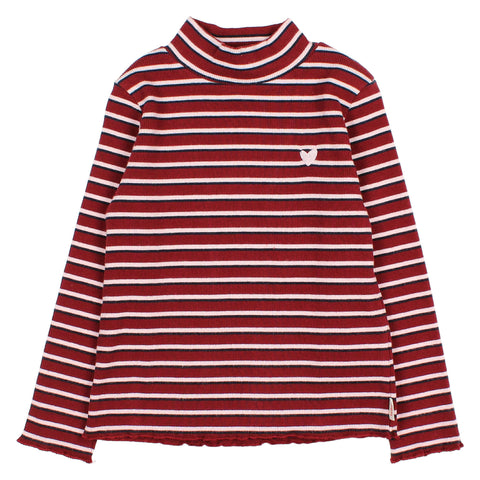 Buho Fancy Stripes T-Shirt Pomegranate