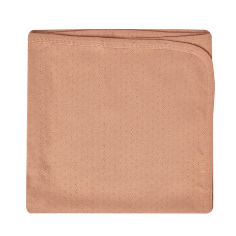 Quincy Mae Pointelle Baby Blanket || Melon
